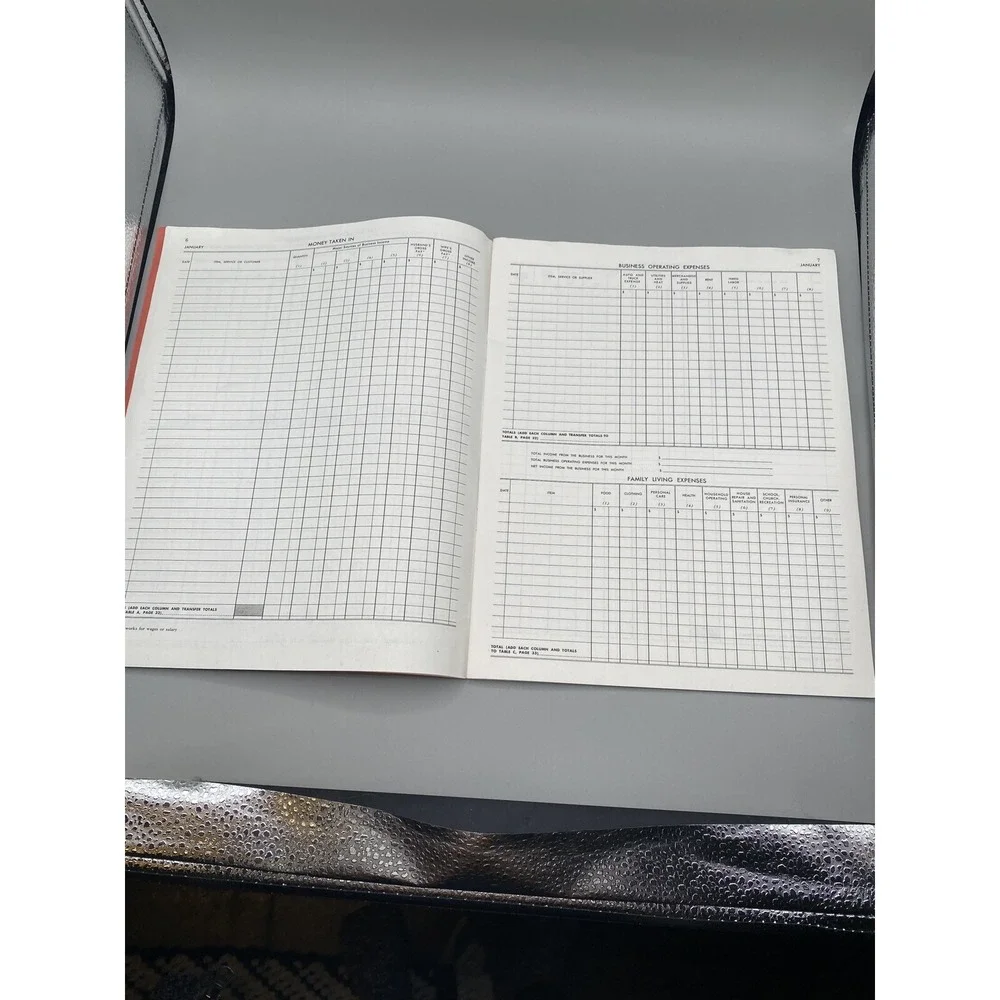Vintage Business and Family Record Book Trad Wife Household Finances Accounting